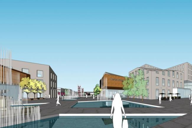 Sketchup商业模型|多层商业街，现代风格