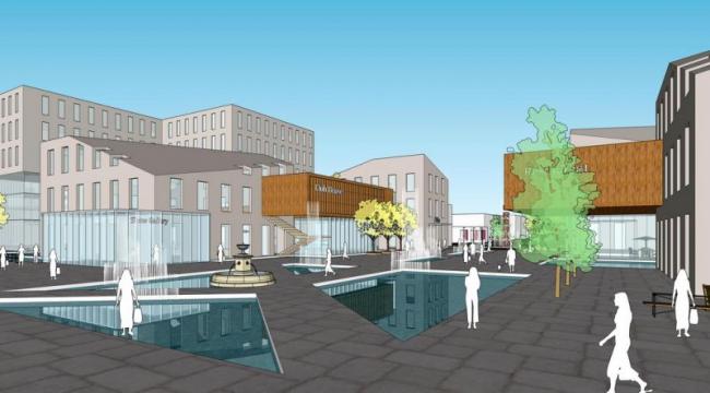 Sketchup商业模型|多层商业街，现代风格