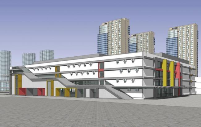 Sketchup综合体模型|多层购物中心，商业建筑，现代风格