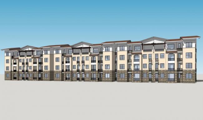 Sketchup住宅模型|多层住宅，联排住宅，居住建筑，西班牙风格，古典风格