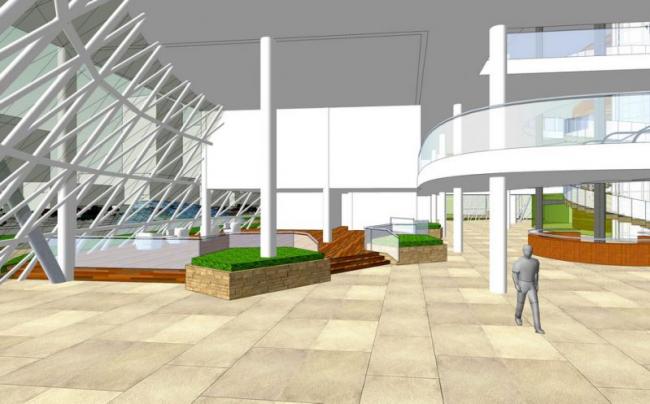 Sketchup办公模型|高层办公楼，写字楼，现代风格