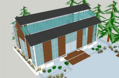 Sketchup小品模型|植物阳光房，现代风格-BIM建筑网