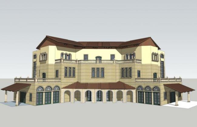 Sketchup商业模型|多层商业楼，古典风格，西班牙风格