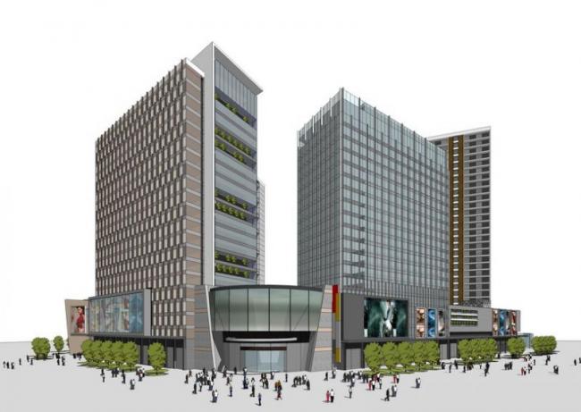 Sketchup办公模型|高层办公楼，现代风格