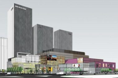 Sketchup办公模型|高层办公楼，底层商业，现代风格-BIM建筑网