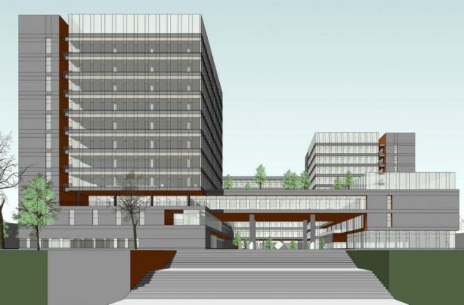 Sketchup办公模型|多层办公楼，现代风格