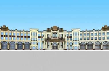 Sketchup酒店模型|多层酒店，欧式风格，古典风格-BIM建筑网