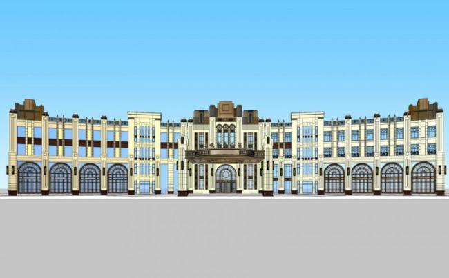 Sketchup酒店模型|多层酒店，欧式风格，古典风格