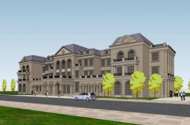 Sketchup酒店模型|多层酒店，法式风格，古典风格-BIM建筑网