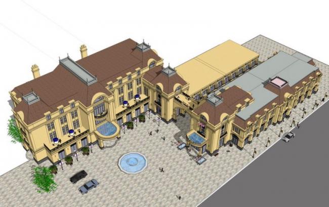 Sketchup商业模型|多层商业街，法式风格，古典风格