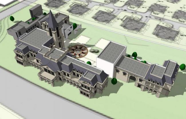 Sketchup商业模型|多层商业街，法式风格，古典风格