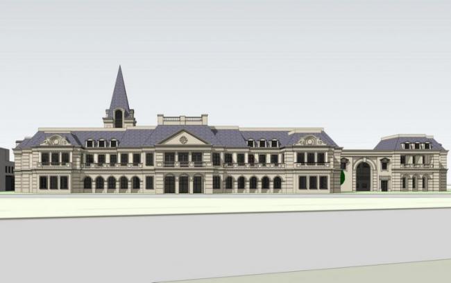 Sketchup商业模型|多层商业街，法式风格，古典风格