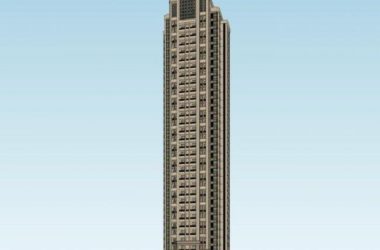 Sketchup住宅模型|超高层住宅，居住建筑，新古典风格-BIM建筑网