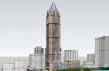 Sketchup办公模型|超高层办公楼，简欧风格，古典风格-BIM建筑网