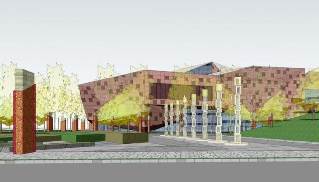 Sketchup综合体模型|多层商业综合体，现代风格