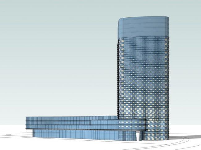 Sketchup办公模型|高层办公楼，现代风格