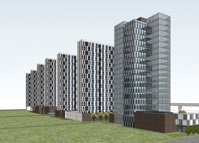 Sketchup办公模型|高层办公楼，现代风格