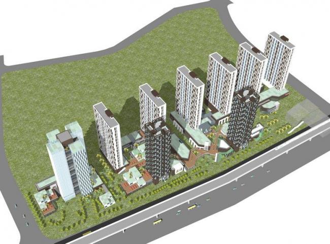 Sketchup办公模型|高层办公楼，现代风格