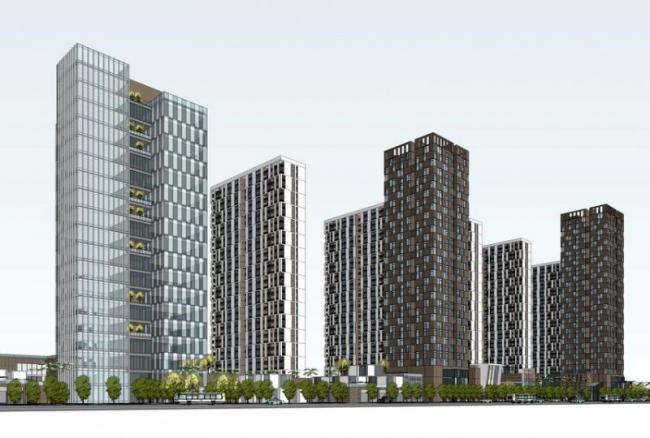 Sketchup办公模型|高层办公楼，现代风格