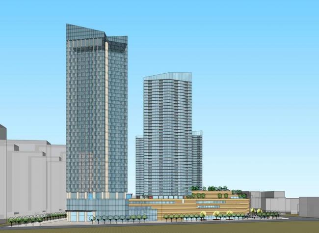 Sketchup综合体模型|多高层混合商业综合体，办公，酒店，现代风格