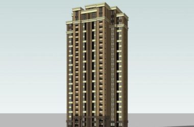 Sketchup住宅模型|高层住宅，居住建筑，新古典风格-BIM建筑网