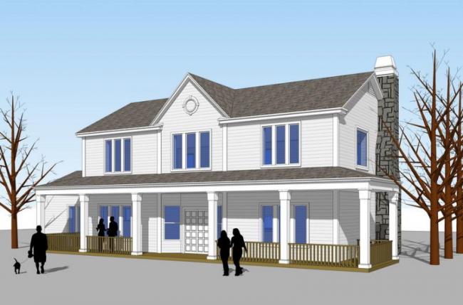 Sketchup住宅模型|多层农村自建房，居住建筑，法式风格，古典风格