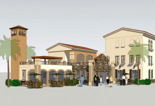 Sketchup商业模型|多层商业街，西班牙风格，古典风格