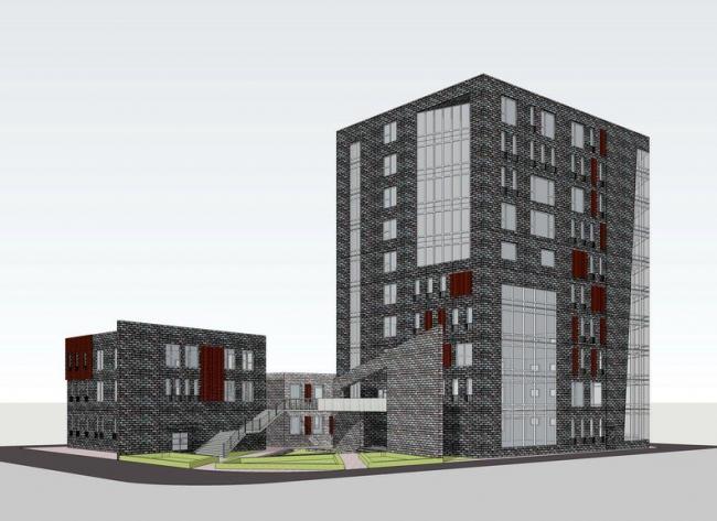 Sketchup住宅模型|多层商住楼，居住建筑，现代风格