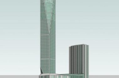 Sketchup办公模型|超高层办公楼，现代风格-BIM建筑网