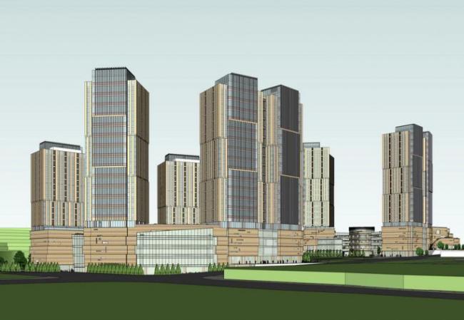 Sketchup办公模型|高层办公楼，现代风格