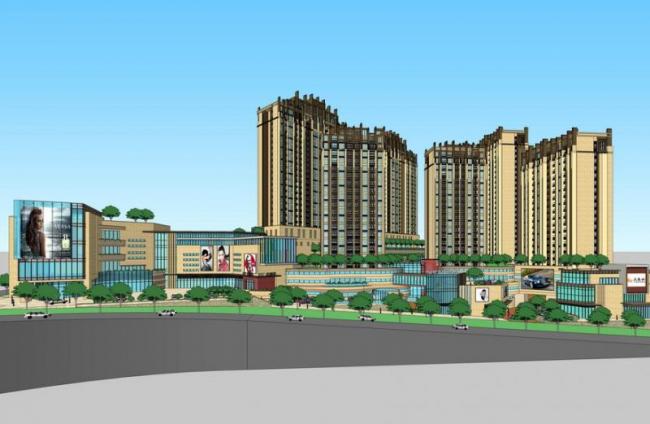 Sketchup住宅模型|高层住宅小区，居住建筑，新古典风格