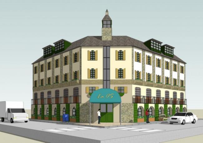 Sketchup商业模型|多层商业老建筑，欧式风格，古典风格