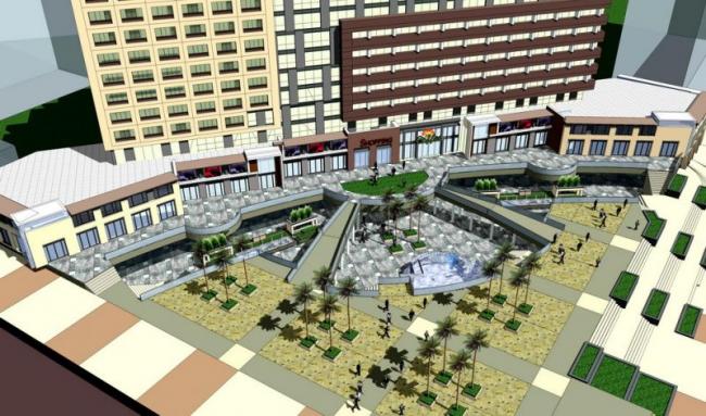 Sketchup住宅模型|高层住宅，商住楼，底层商业，现代风格