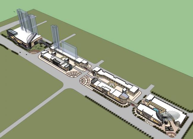 Sketchup商业模型|多层商业综合体，现代风格