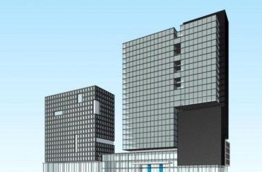 Sketchup办公模型|高层办公楼，现代风格-BIM建筑网