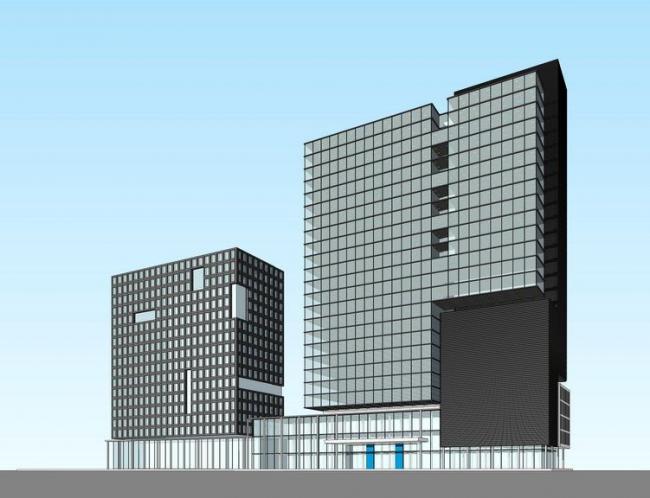 Sketchup办公模型|高层办公楼，现代风格