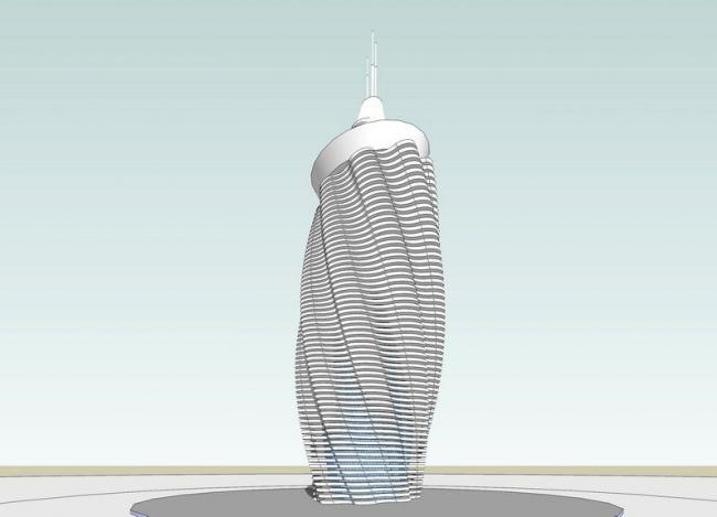 Sketchup办公模型|超高层办公楼，现代风格