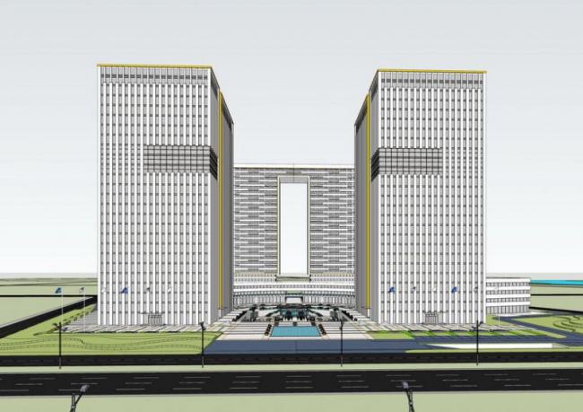 Sketchup办公模型|高层办公，现代风格