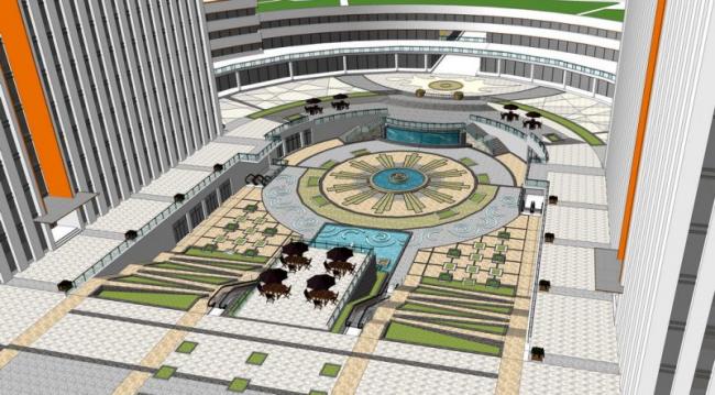 Sketchup办公模型|高层办公，现代风格