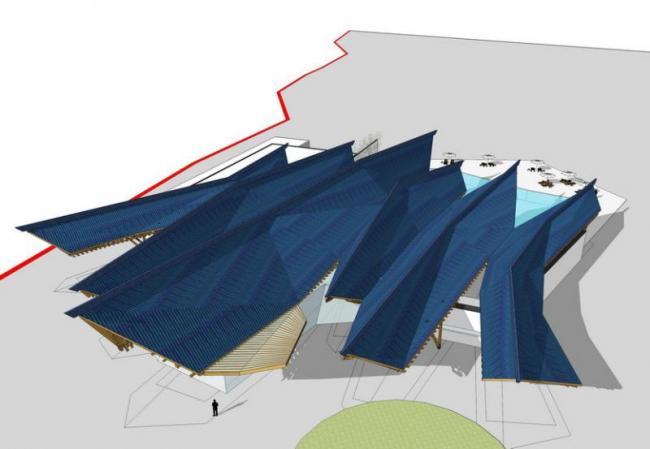 Sketchup酒店模型|多层酒店，中式风格