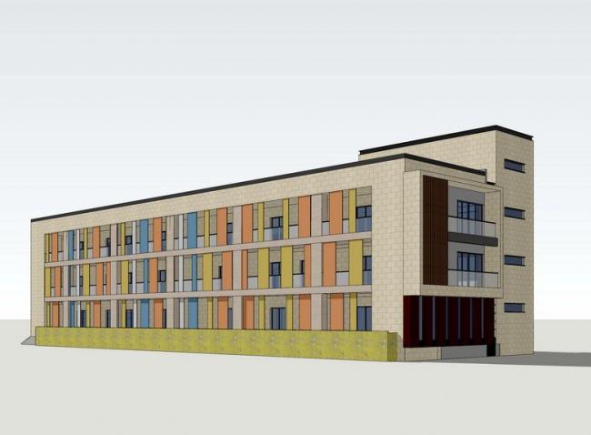 Sketchup学校模型|多层学校幼儿园，现代风格，教育建筑