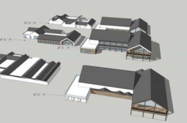 Sketchup商业模型|多层商业街，新中式风格-BIM建筑网