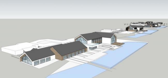 Sketchup商业模型|多层商业街，新中式风格