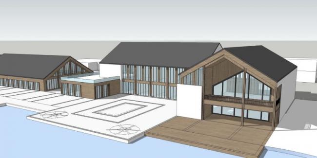 Sketchup商业模型|多层商业街，新中式风格