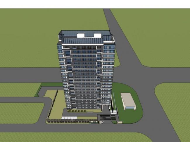 Sketchup住宅模型|高层住宅，现代风格，居住建筑