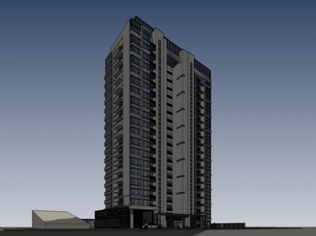 Sketchup住宅模型|高层住宅，现代风格，居住建筑