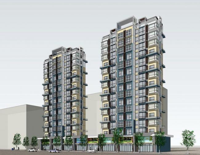 Sketchup住宅模型|高层住宅，底商，居住建筑，现代风格