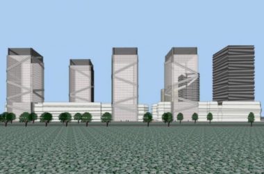 Sketchup办公模型|高层办公楼，现代风格-BIM建筑网