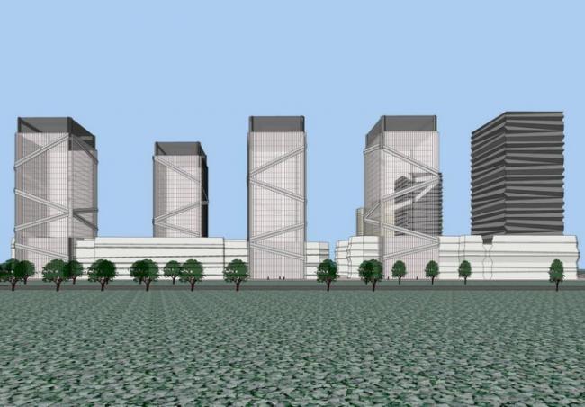 Sketchup办公模型|高层办公楼，现代风格