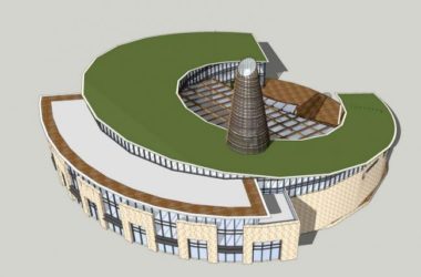 Sketchup文化模型|多层圆形剧院，文化建筑，现代风格-BIM建筑网